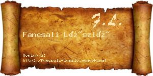 Fancsali László névjegykártya